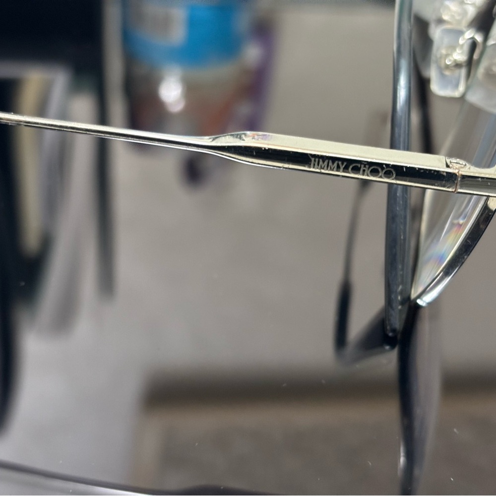 Jimmy Choo Silver-Tone Metal Frame Glasses